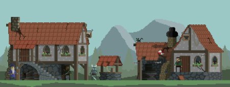 Пиксельный средневековый дом
