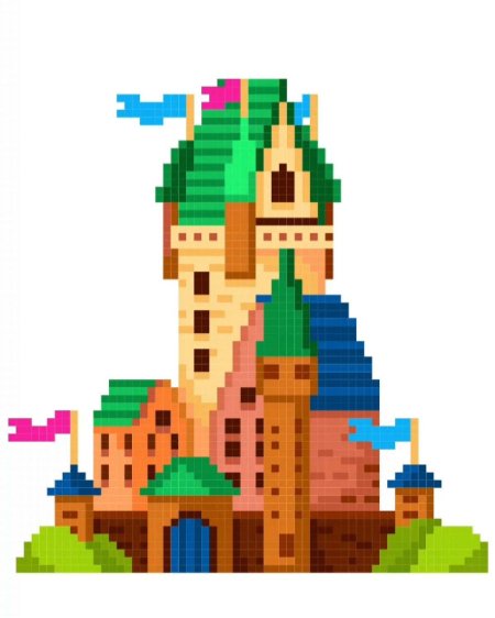 Пиксельный замок 2д