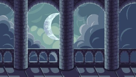 Пиксельный замок внутри