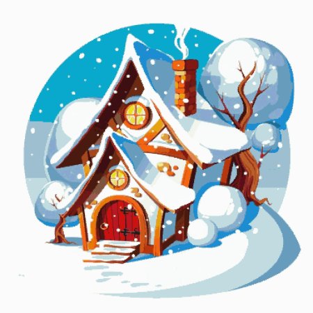 Домик в снегу для детей