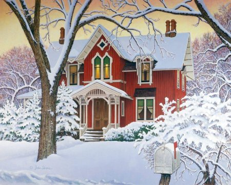 Джон слоун зимний пейзаж