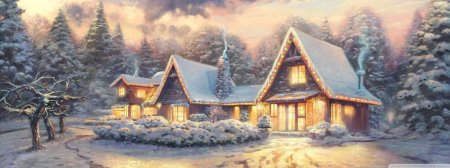 Томас кинкаде зимний пейзаж