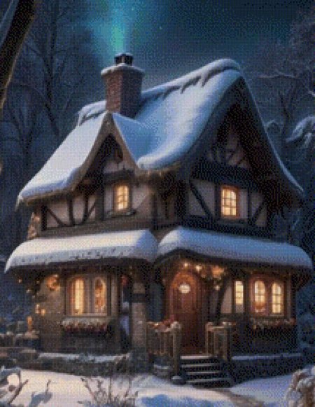 Сказочный домик зимой