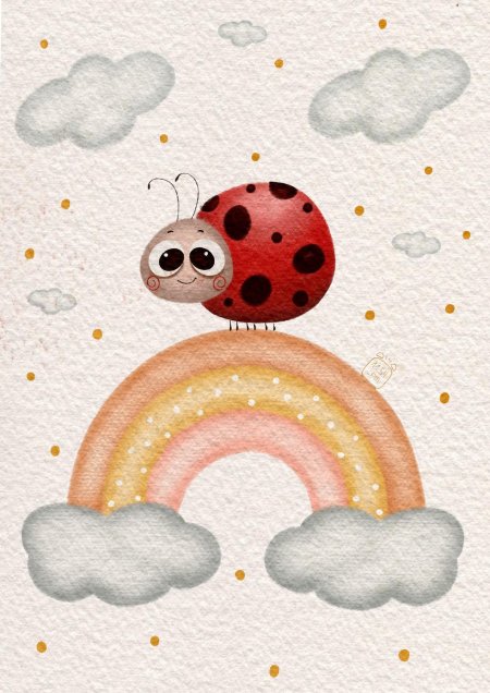 Божья коровка детский рисунок