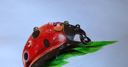 Рисование божья коровка