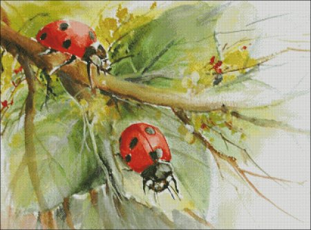 Божья коровка живопись