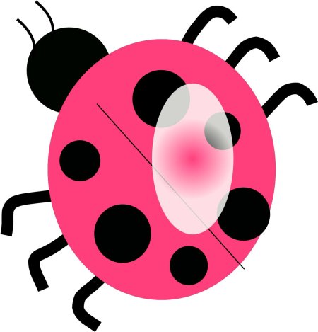 Розовая божья коровка
