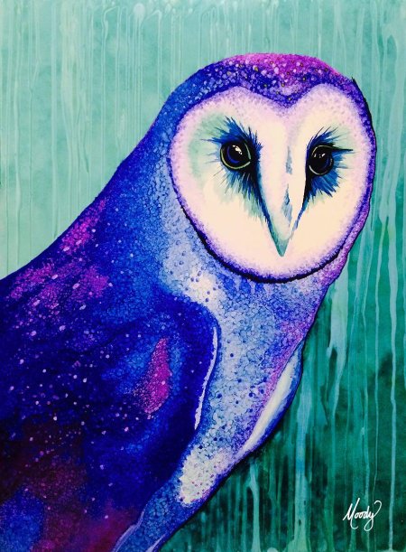 Совушки акварелью