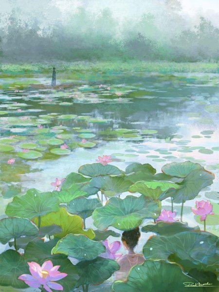 Цветок лотоса гунби