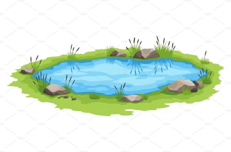 Озеро рисунок для детей