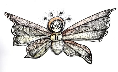 Мотылёк рисунок карандашом