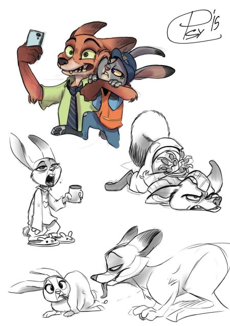 Джуди хоппс скетч