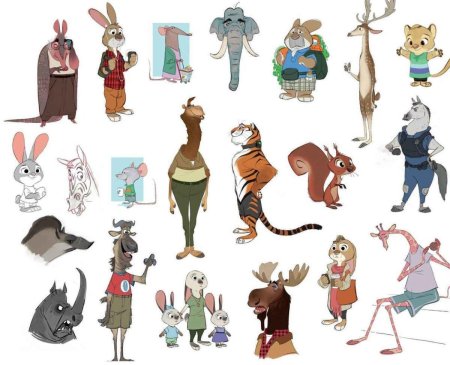 Персонажи из зверополиса