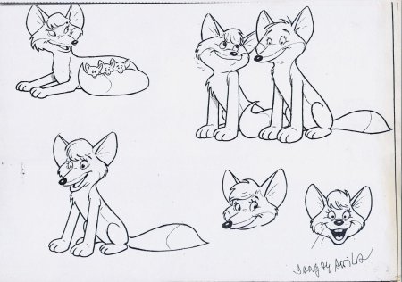 Лисенок раскраска