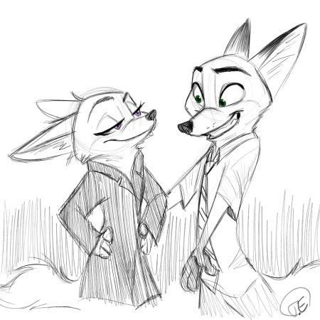 Лис из зверополиса рисунок