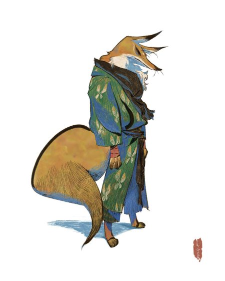 Лиса человек арт