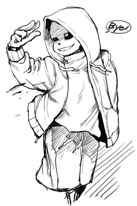 Санс для срисовки карандашом