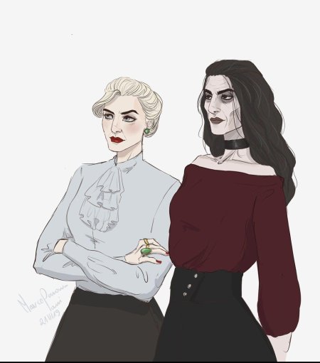 Беллатриса лестрейндж и нарцисса малфой