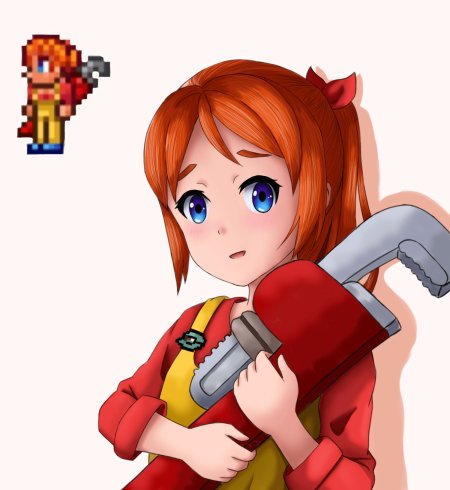 Terraria механик арт