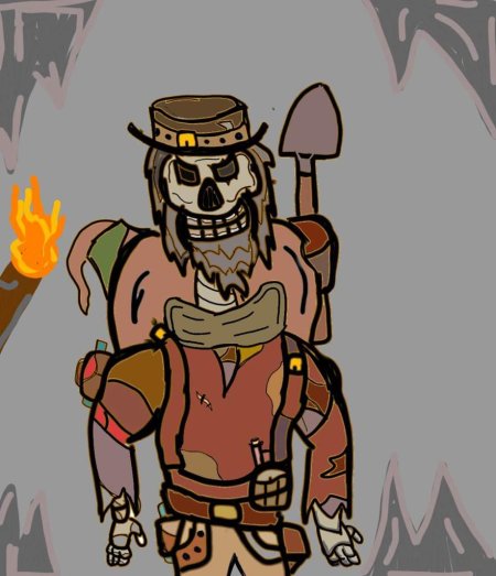 Скелет торговец террария