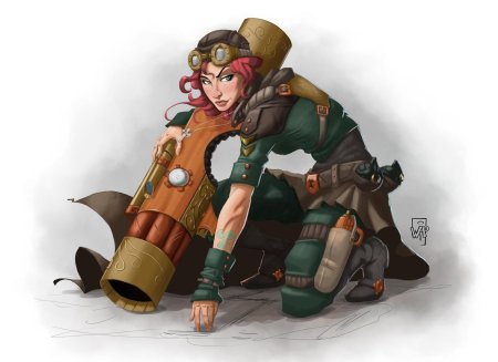 Стимпанк фэнтези арт инженер