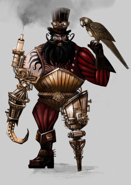Стимпанк концепт персонажа