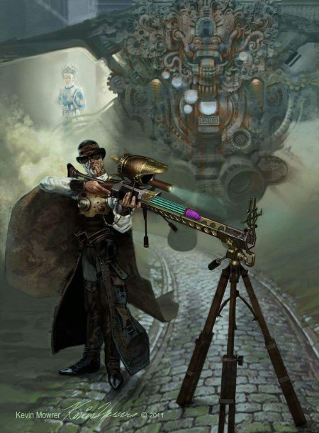 Стимпанк снайперская винтовка арт