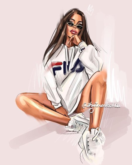 Модные иллюстрации девушек