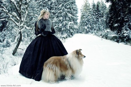 Блондинка с собачкой