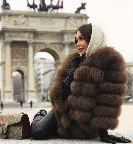 Шуба из песца