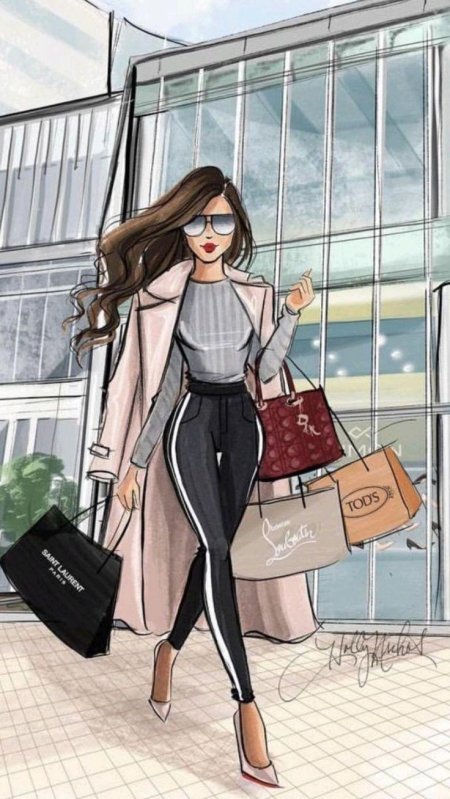 Модные иллюстрации девушек