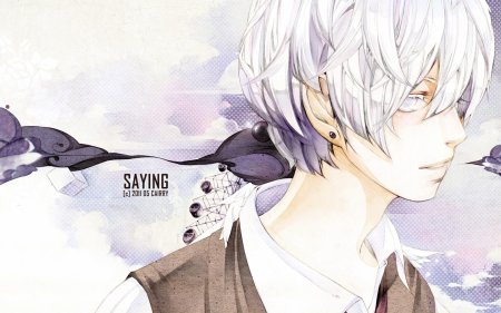 Парень с белыми волосами