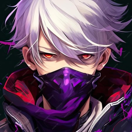 Аниме парень в маске