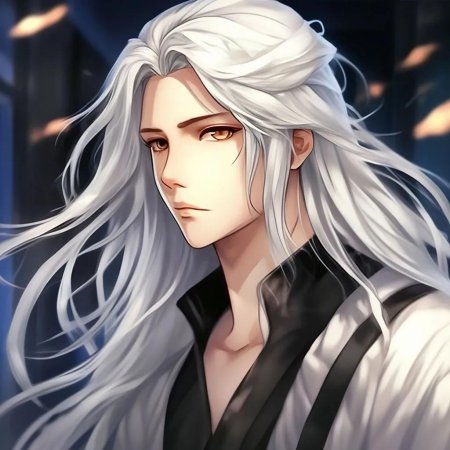 Аниме парень с длинными волосами