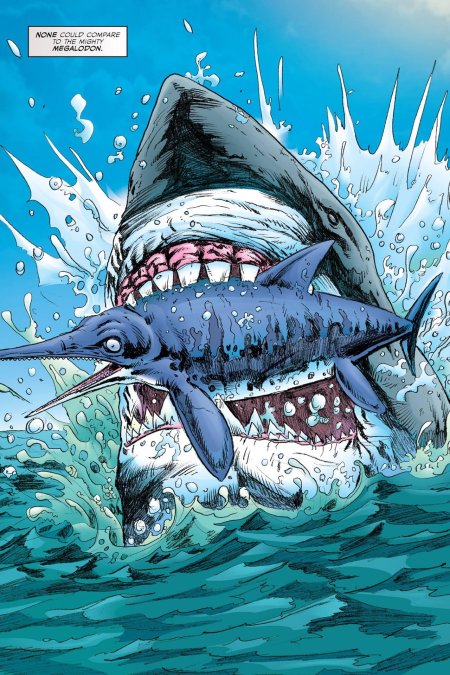 Мегалодон против белой акулы