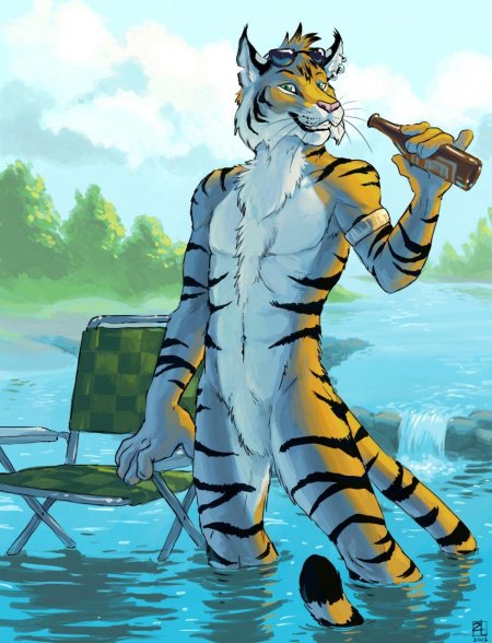 Худой фурри тигр