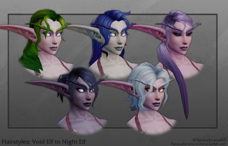Варкрафт прически ночных эльфов