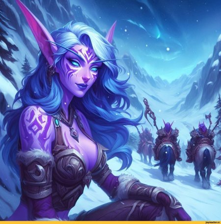 Синяя эльфийка варкрафт