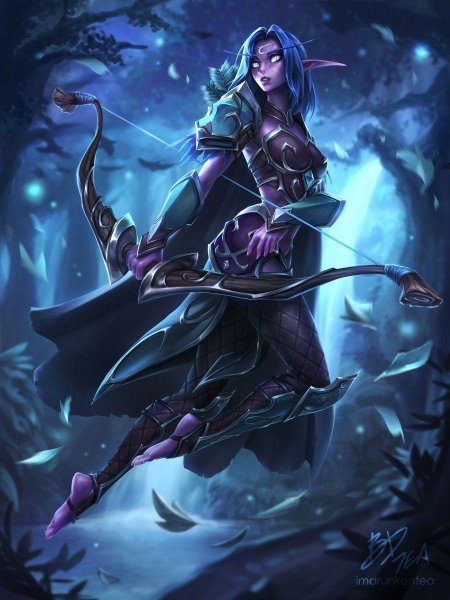 Warcraft ночные эльфы лучница