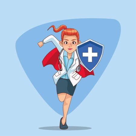 Женщина врач супергерой