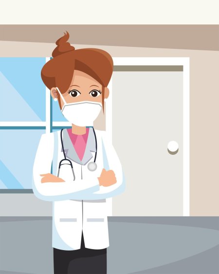 Врач в маске