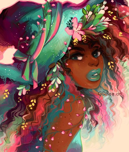 Африканская девушка арт