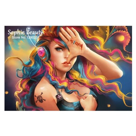 Девушка абстракция