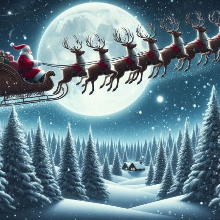 Санта клаус на санях