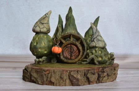 Домик из тыквы композиция