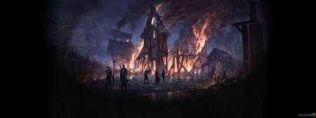 Средневековый город арт