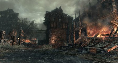 Dark fantasy деревня арт