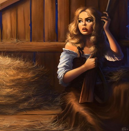 Русская девушка арт