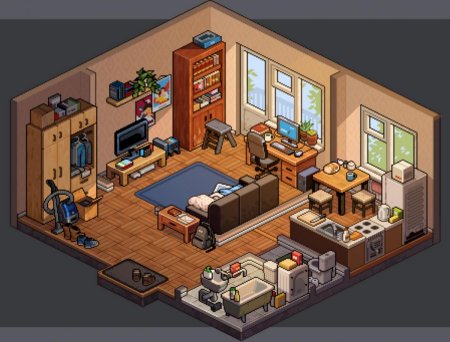 Пиксель арт комната