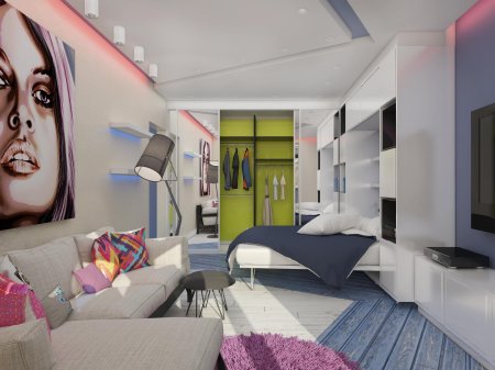 Интерьер комнаты для девушки в современном стиле